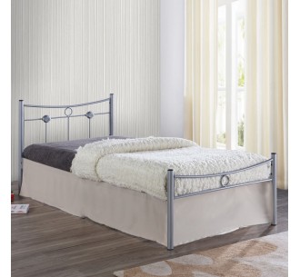 DUGAN Bed 90x200 Metal Silver