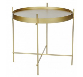 Amber metal side table