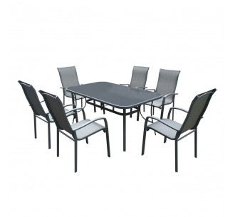 VERONA Set (Table 160x96+6...