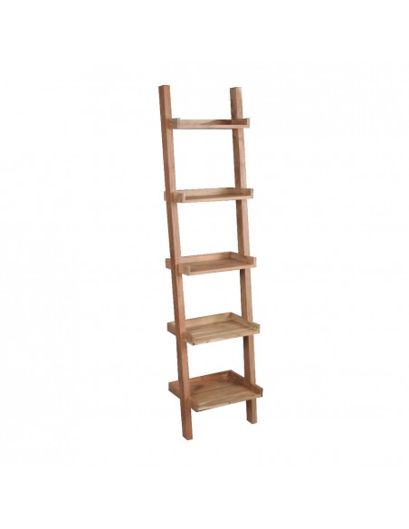 Ladder Book Case 45x35x190 Acacia, Acacia Wood Ladder Bookcase
