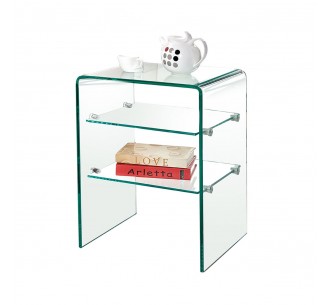 GLASSER Clear End Table...