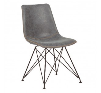 PANTON Chair Black Metal/Pu...