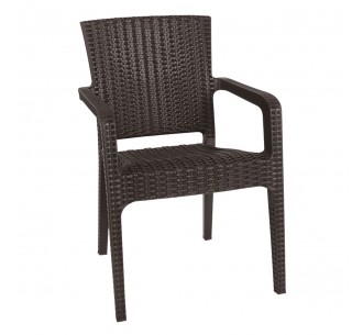 LORA Armchair PP Dark Brown