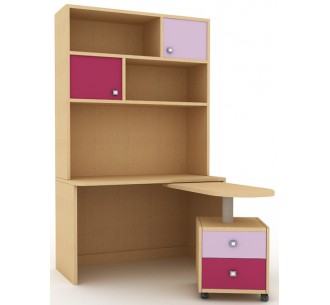 Puzzle desk with library