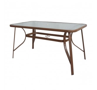 RIO Table 150x90cm Metal Brown