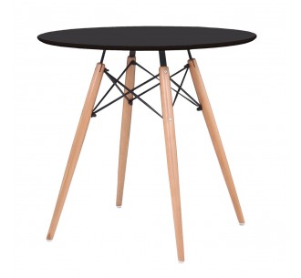 ART Wood Table Ø80cm Black