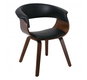 HERMAN Armchair Walnut/Pu...