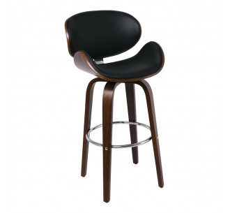 GOMEZ Bar Stool Walnut/Pu...