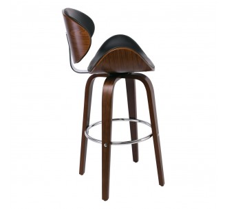 GOMEZ Bar Stool Walnut/Pu... 2