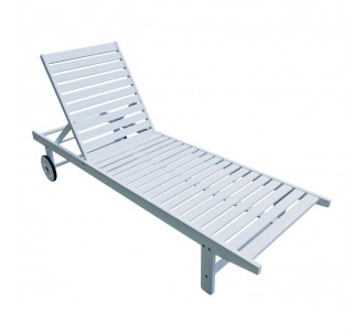 LUGANO Lounger White Acacia
