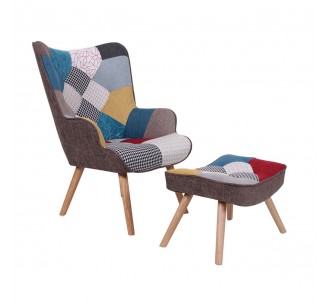 MARON Set Armchair & Stool,...