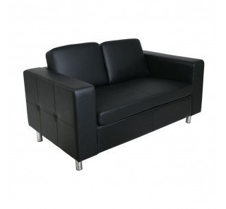 ALAMO 2-Seater Sofa Black Pu