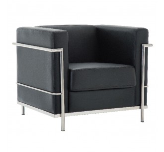 GENOVA Armchair Inox/Black Pu