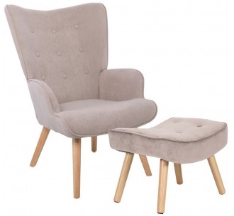 ALMA Set Armchair & Stool,...