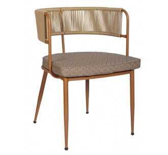 Flow metal armchair