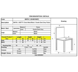 BETTY Chair Black... 2